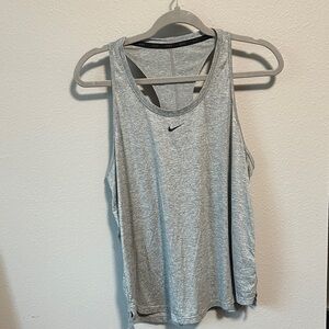Nike Light Gray Drifit Racerback Tank Top - women’s large